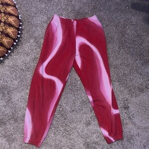 Pink and Red Sweatpants